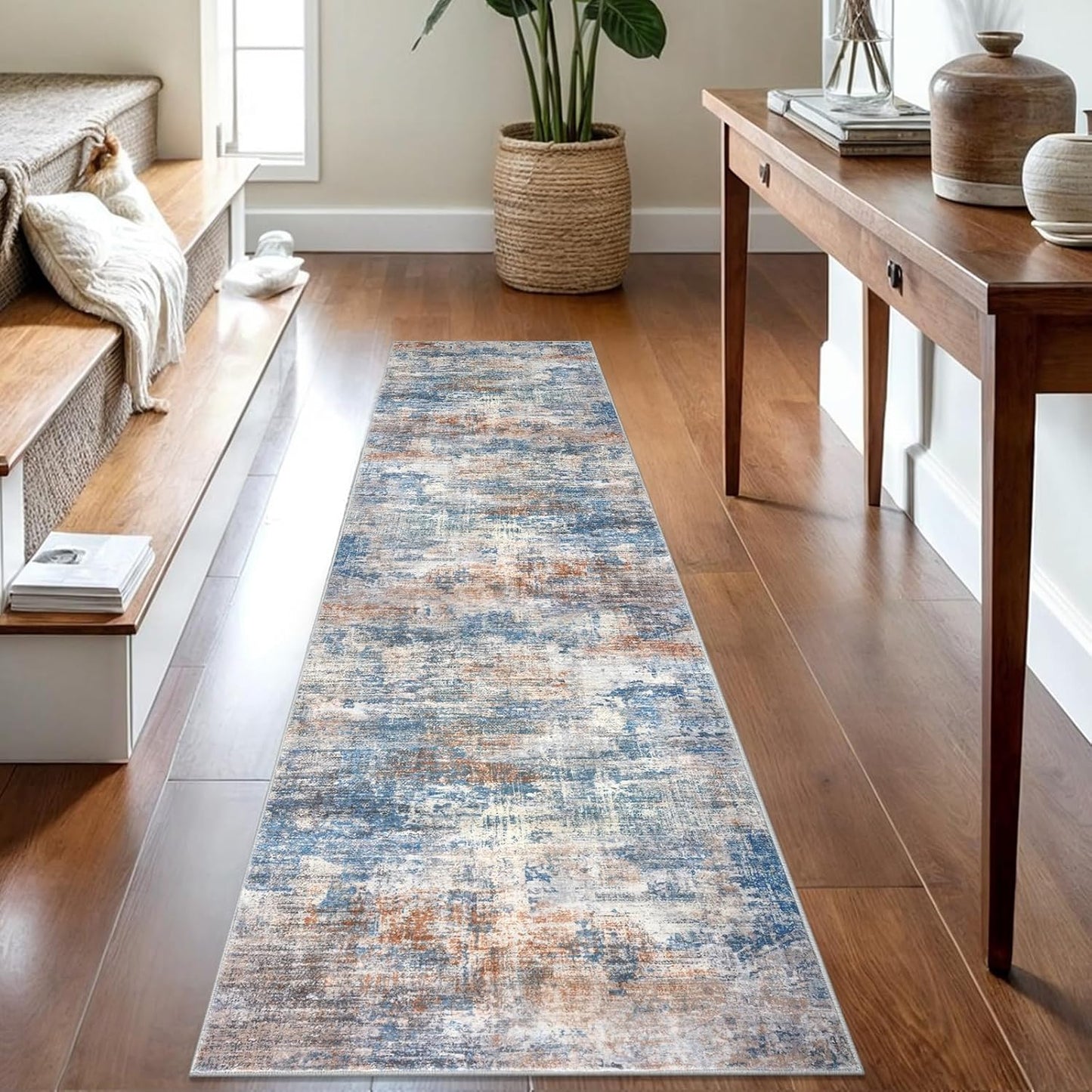 IOHOUZE Abstract Runner Rug 2x8 Ft for Modern Hallways