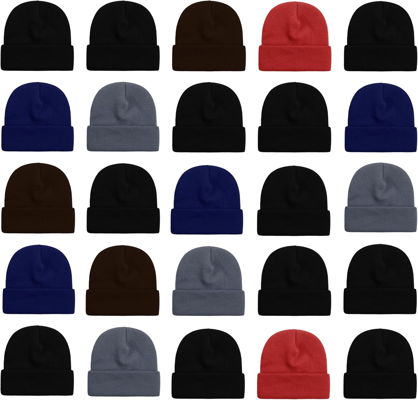 25 Pack Winter Beanie Hats for Ultimate Cold Weather Comfort