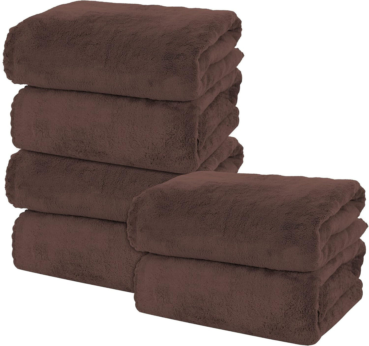 MOONQUEEN 6 Pack Premium Bath Towel Set - Quick Drying Towels
