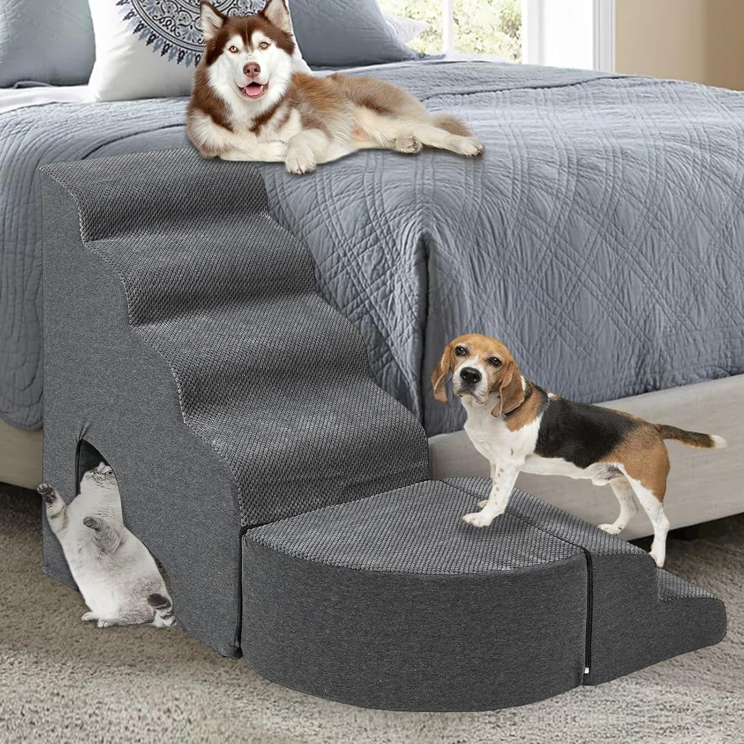 Update Stable Dog Stairs for High Beds 30in Tall by LitaiL
