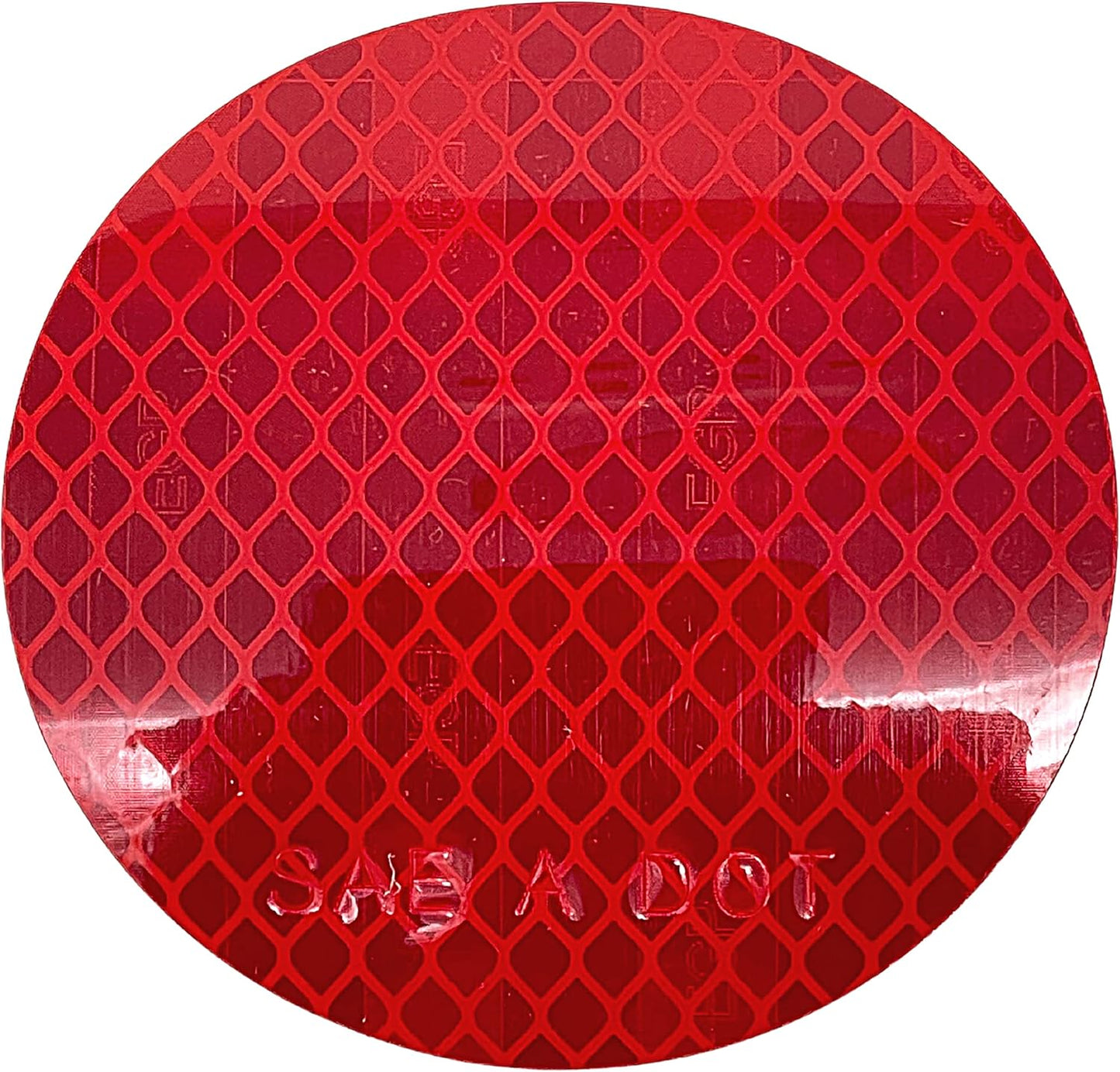 3 Inch Round DOT-SAE Amber Red Reflective Stick-On Prism Reflector