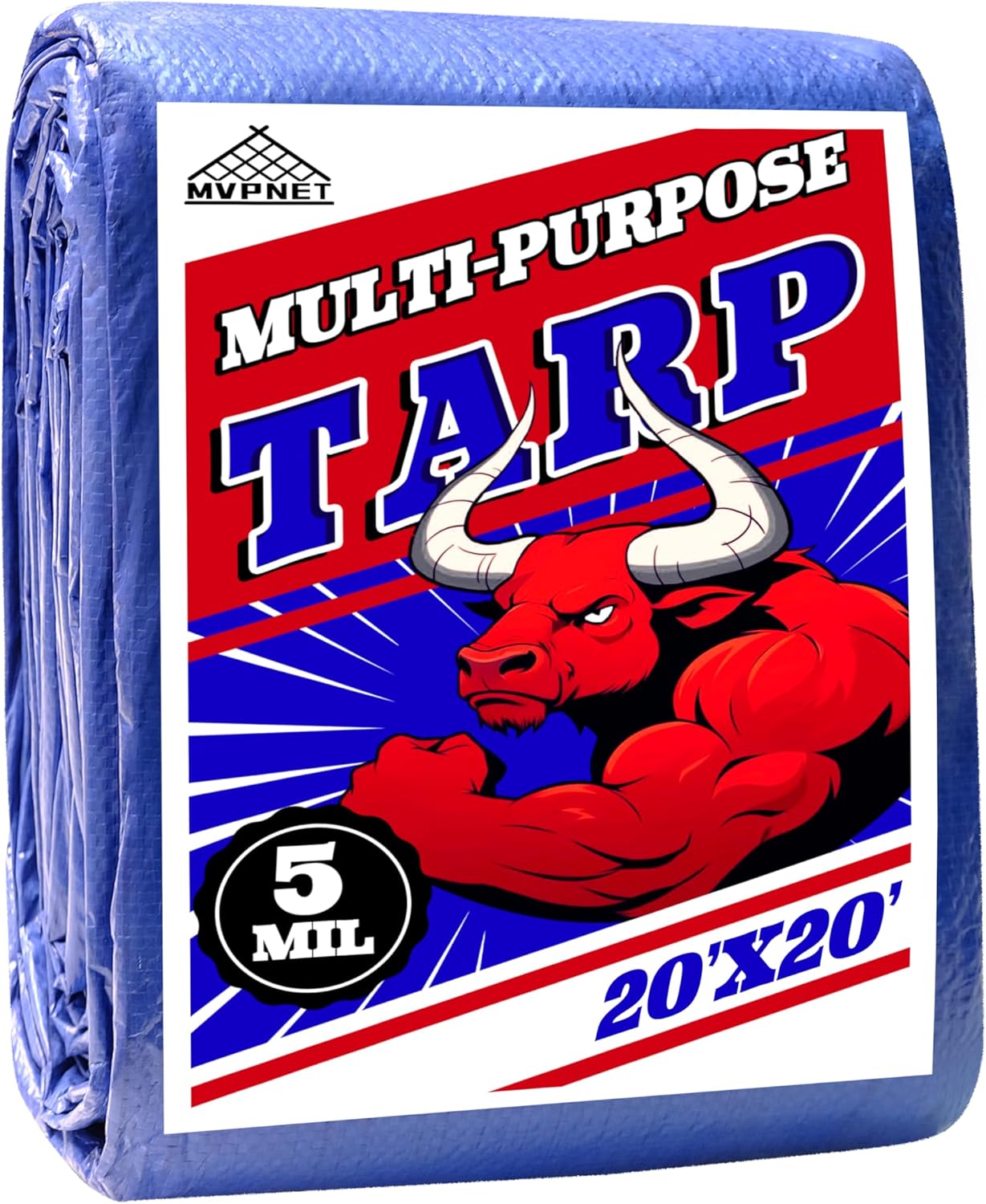Durable 20x20 ft Waterproof Tarp for Camping and Covering