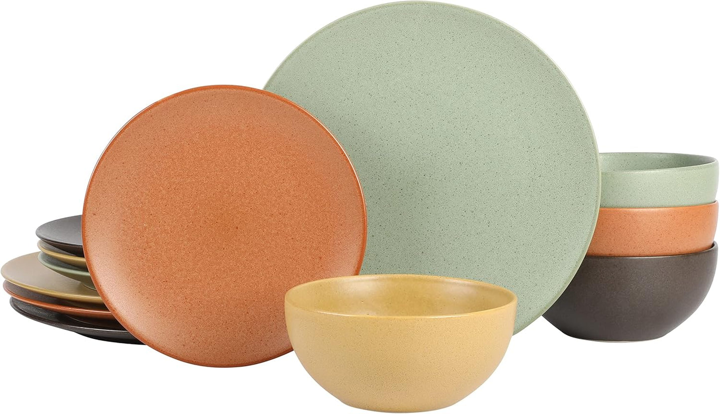 Gibson Elite Capetown Round Stoneware Dinnerware Set for Four