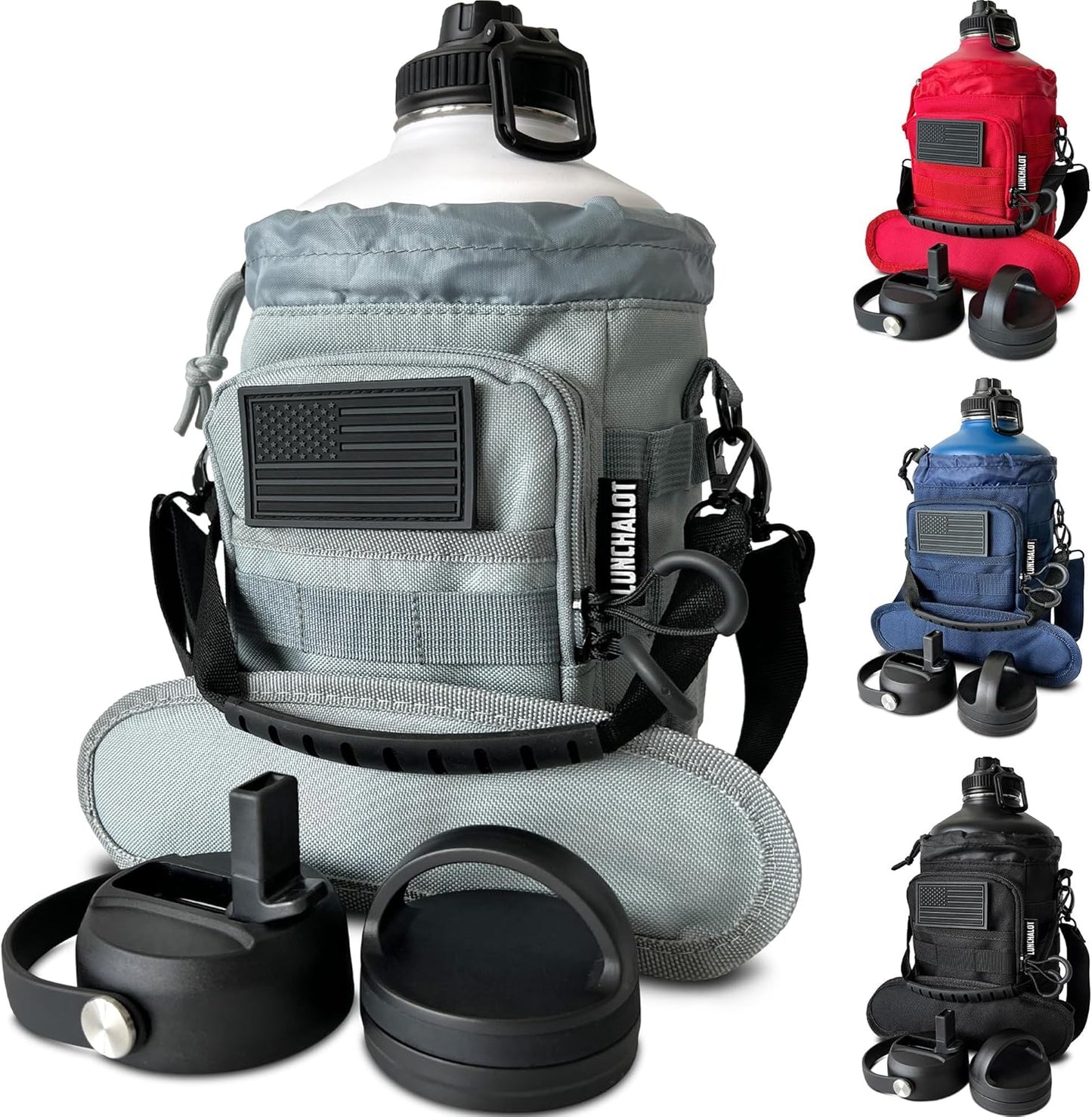 1 Gallon Water Bottle Jug - Insulated Stainless Steel Flask