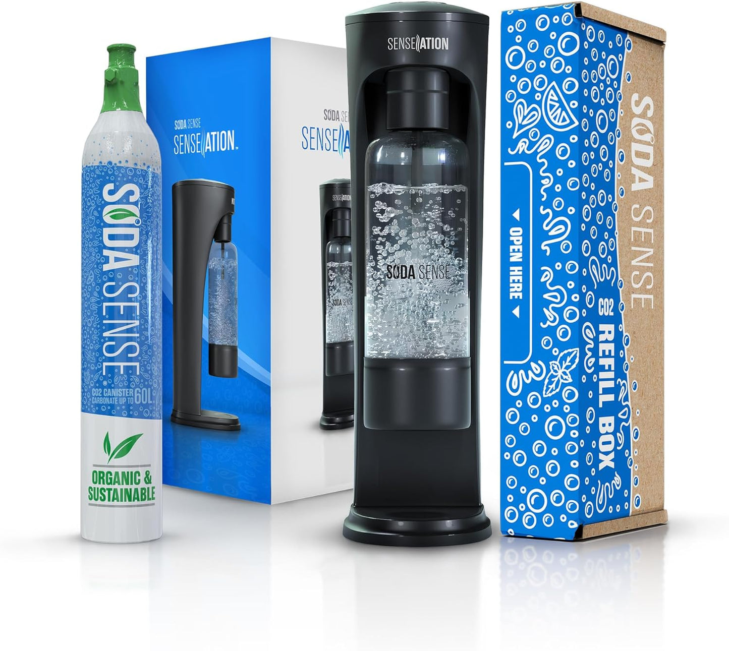 Soda Sense Sparkling Water Maker Bundle - Fizz On Demand!