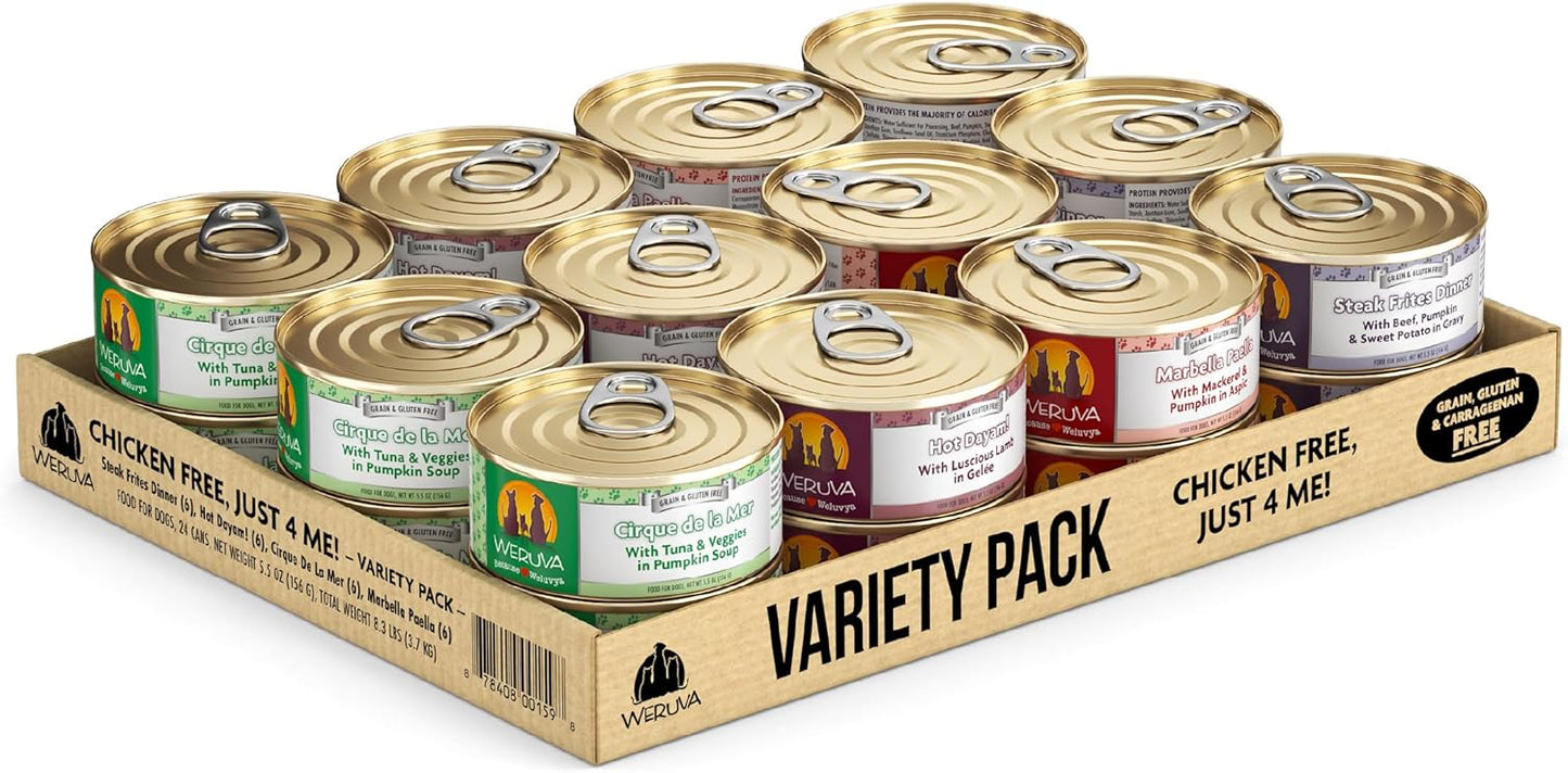 Weruva Classic Dog Food Variety Pack for Healthy Pups