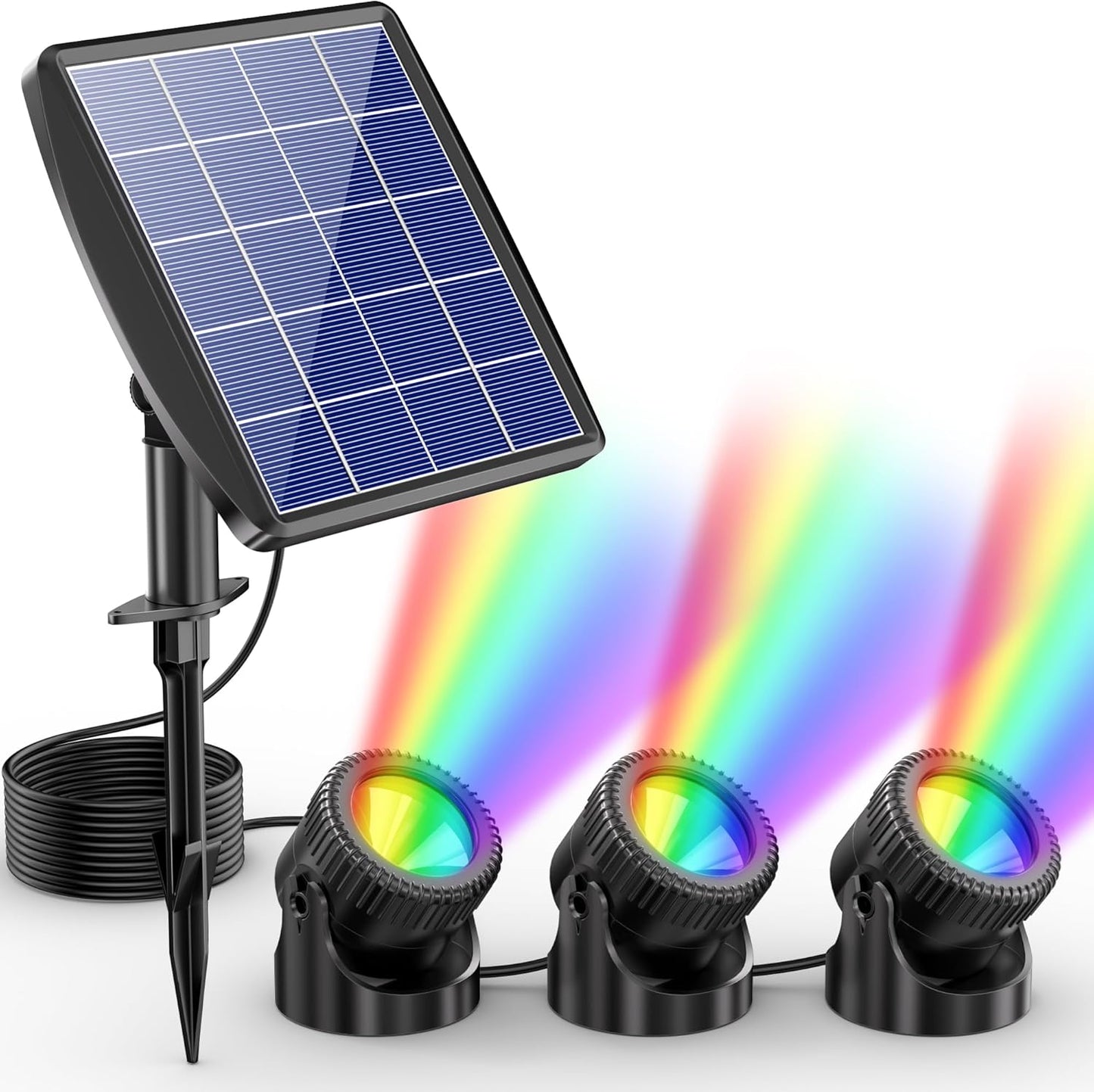 POPOSOAP Solar Pond Lights - Waterproof RGB LED for Garden Use