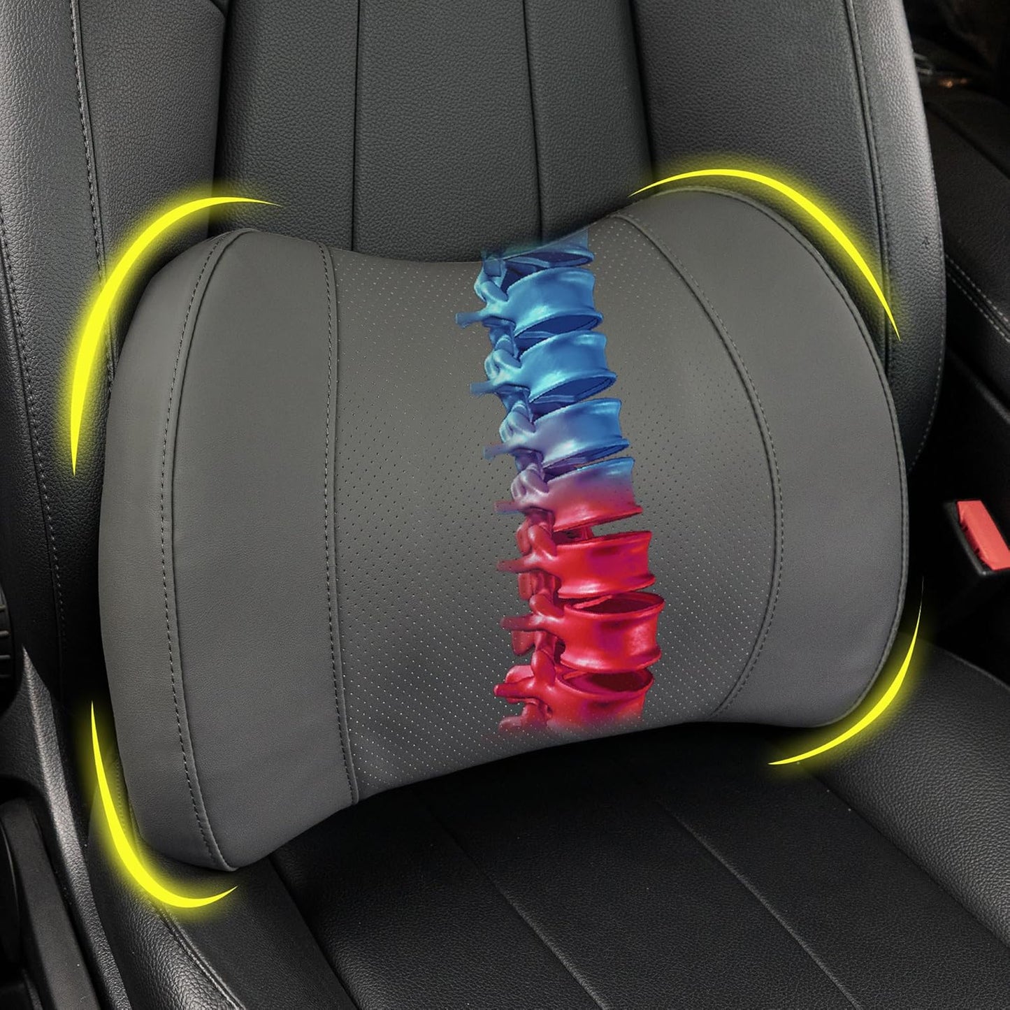 Lumbar Support Pillow for Car - Memory Foam Back Cushion
