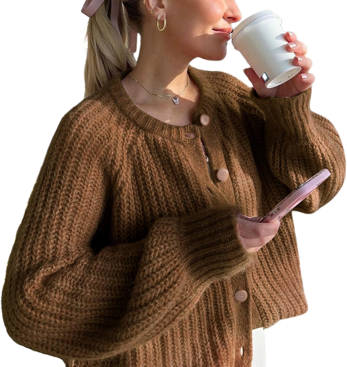 VDWIP Women's Chunky Cardigan Sweaters for Trendy Styles