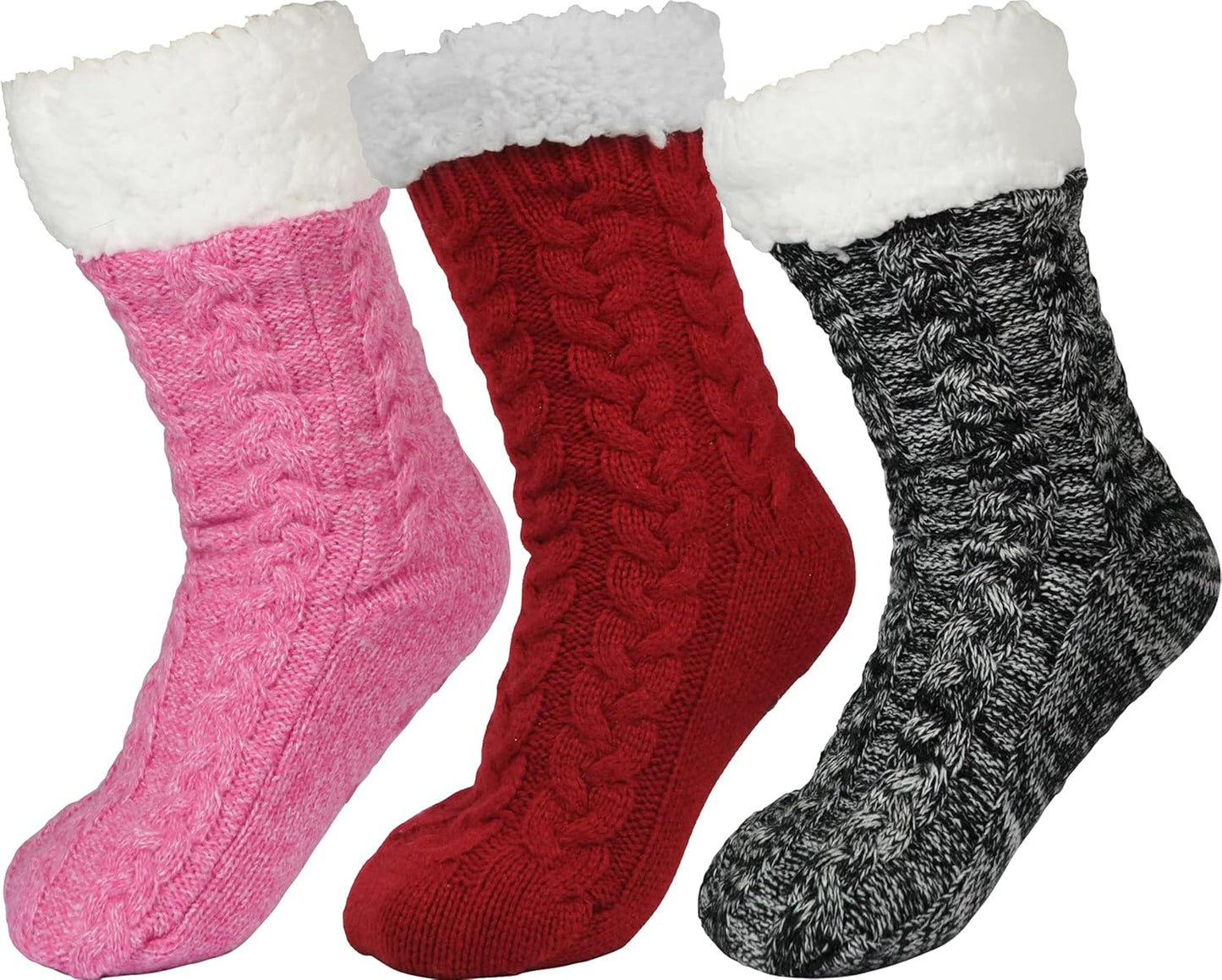 Winter Thick Slipper Socks with Grippers for Women - Warm & Cozy