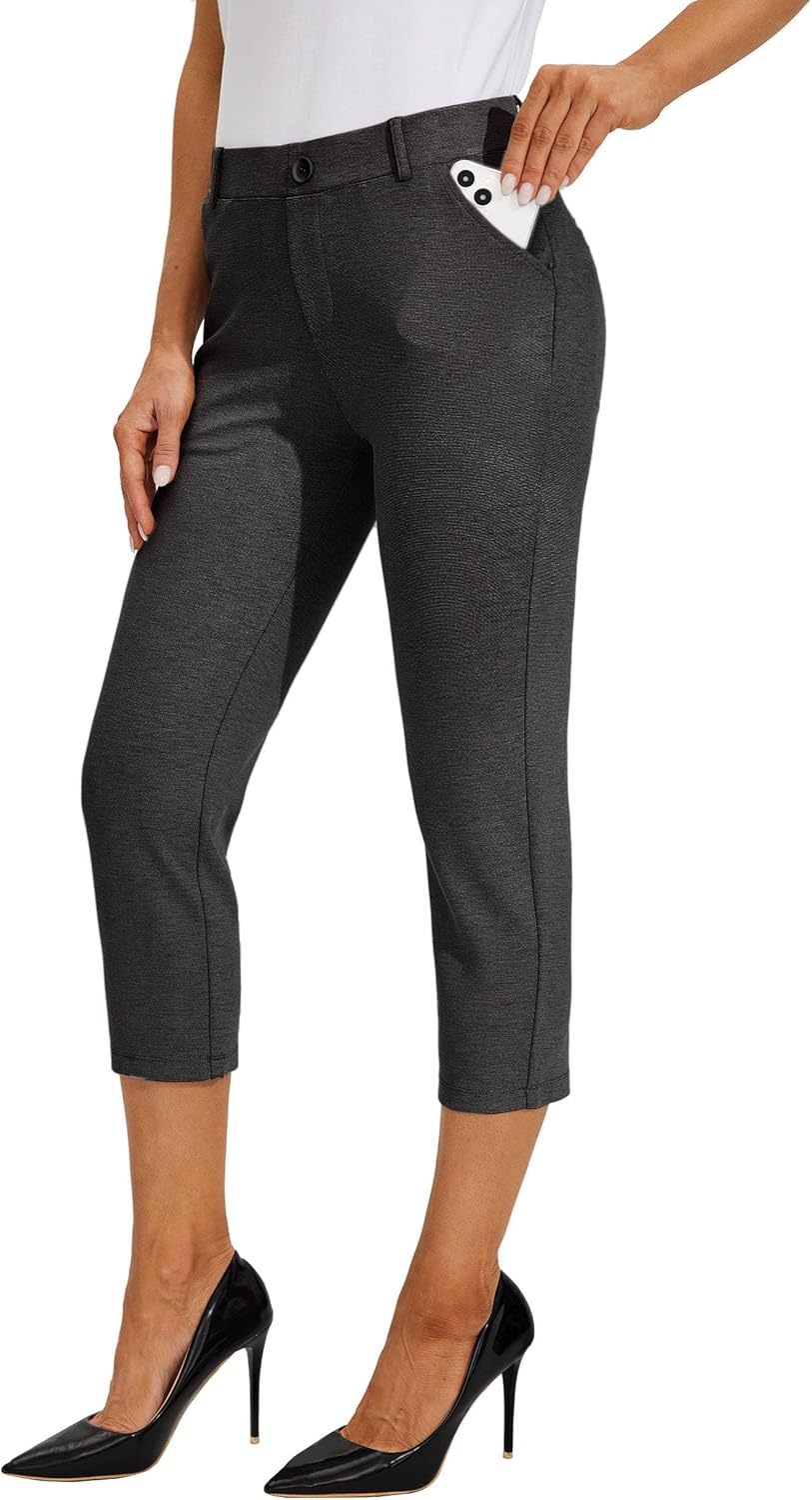 Willit Women's Capri Pants for Yoga and Office Wear Comfort