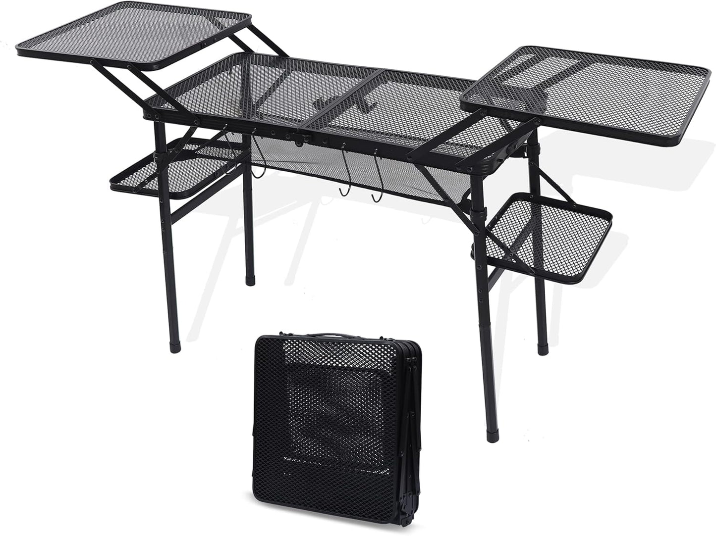 Lightweight Folding Camping Table with Side Tables