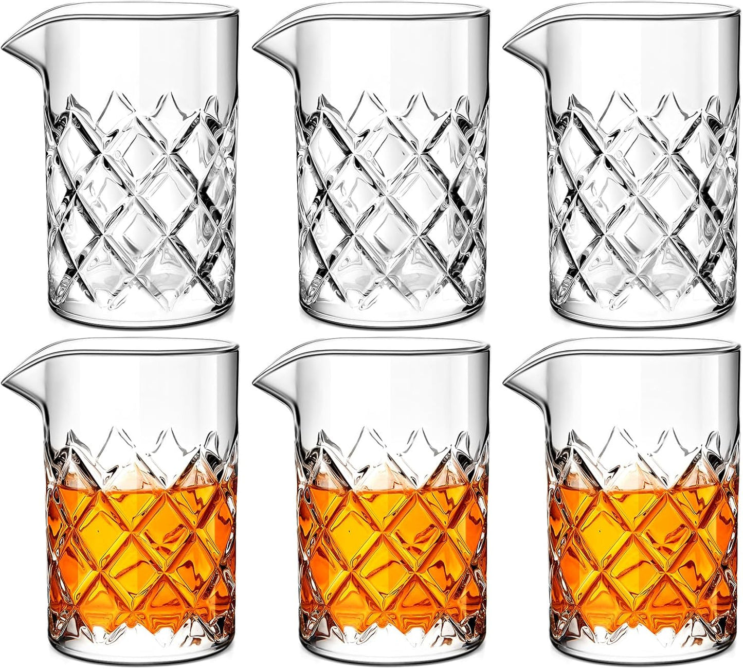Dandat Cocktail Mixing Glass Set for Home Bartenders and Parties