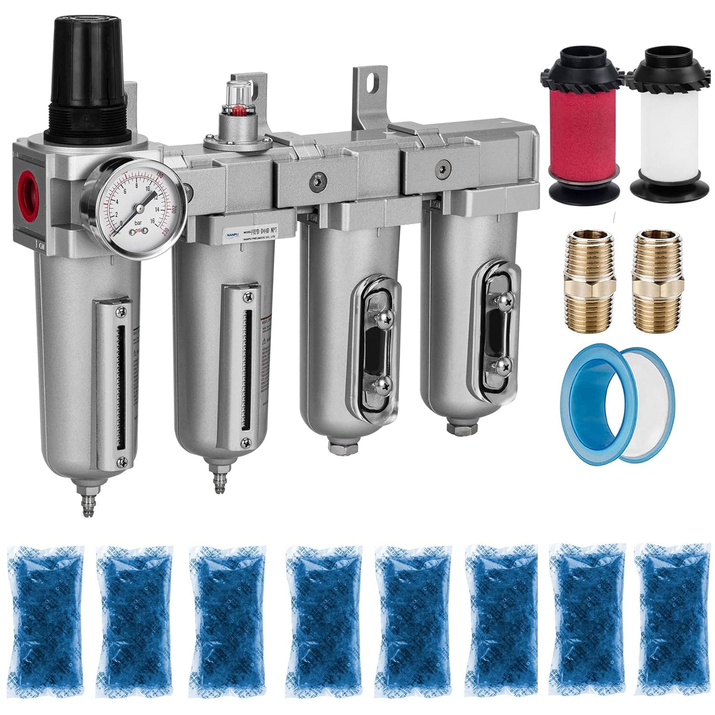 NANPU 1/2in NPT Industrial Grade 4 Stage Air Drying System