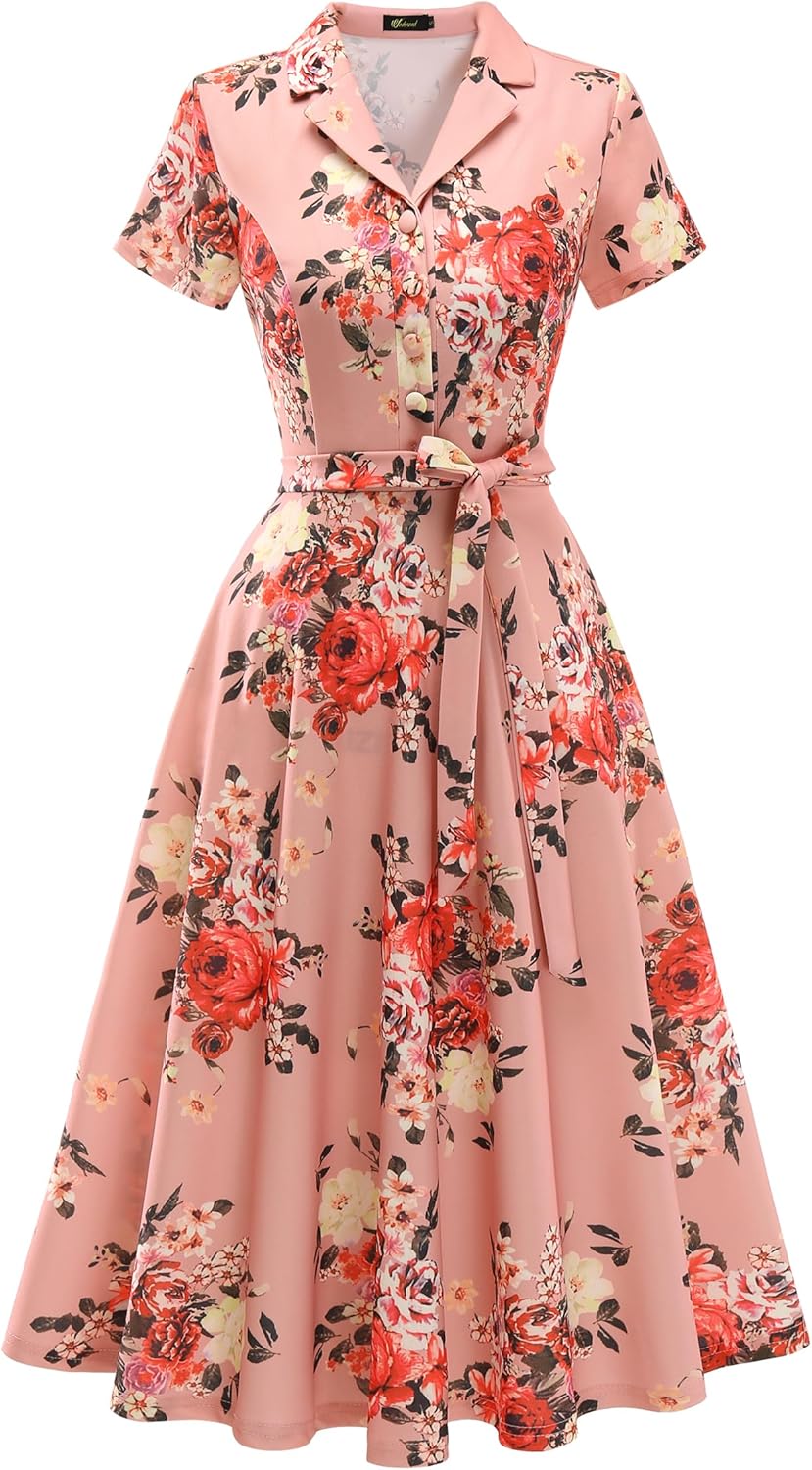 Wedtrend Women's Vintage Tea Dress for Cocktail Parties & More