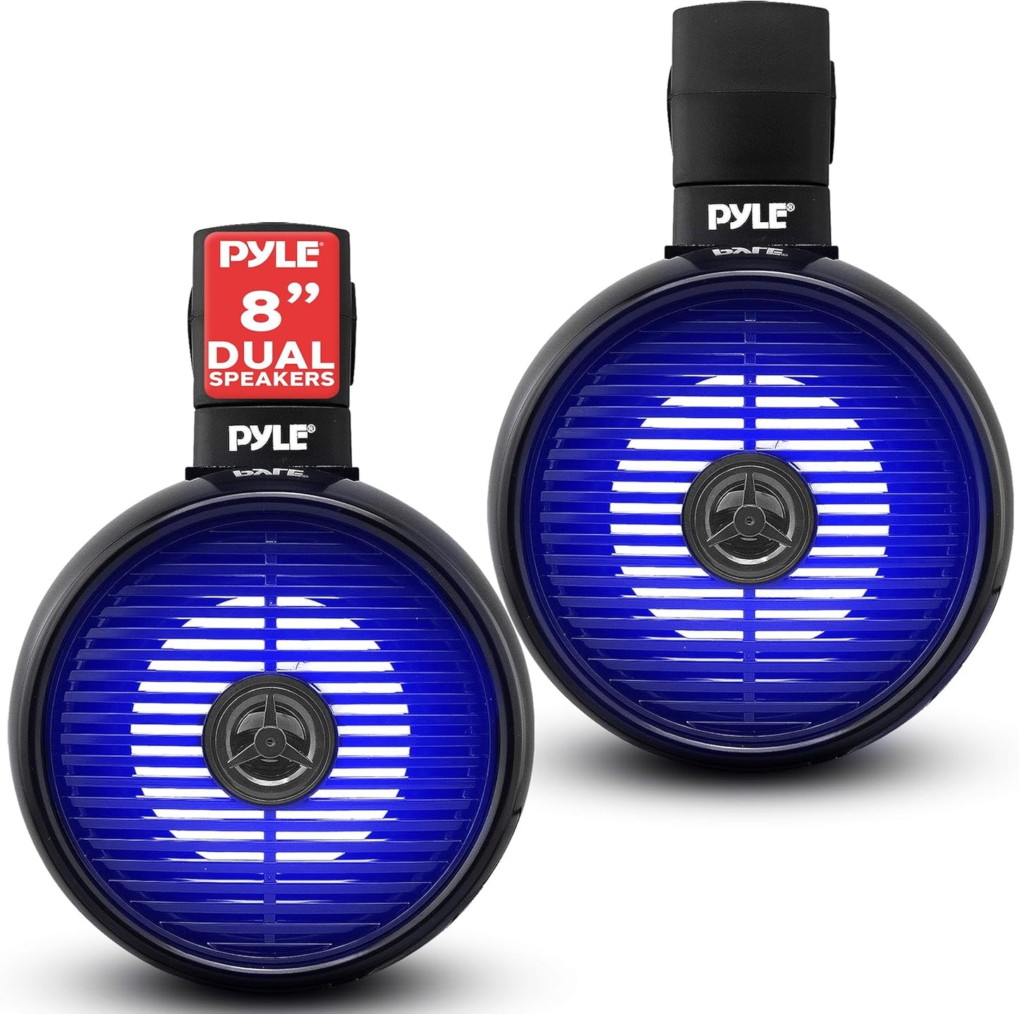 Pyle 8 Marine Waterproof Speaker with LED Lights