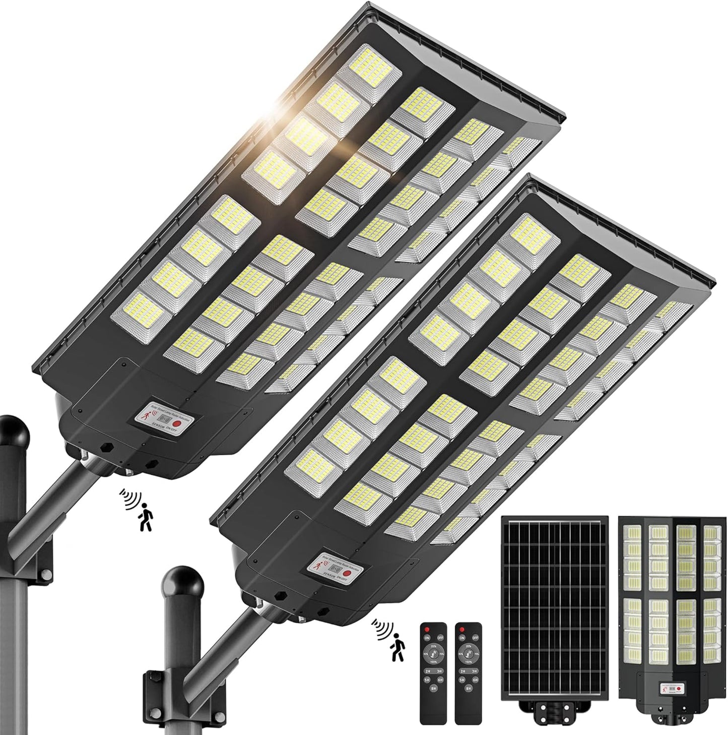 8000W Solar Street Lights Outdoor - Bright Wide Angle Illumination