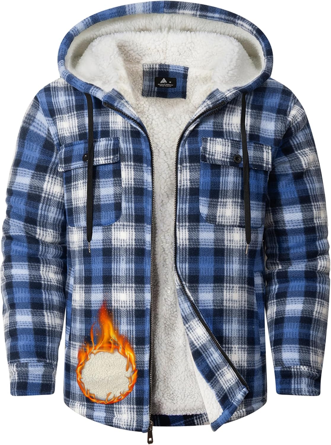Men Winter Coat Flannel Plaid Shirt Jacket for Warmth and Style