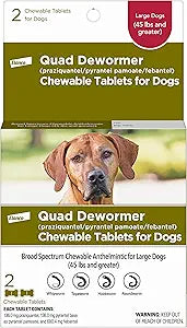 Elanco Chewable Quad Dewormer for Large Dogs, Effective Solution