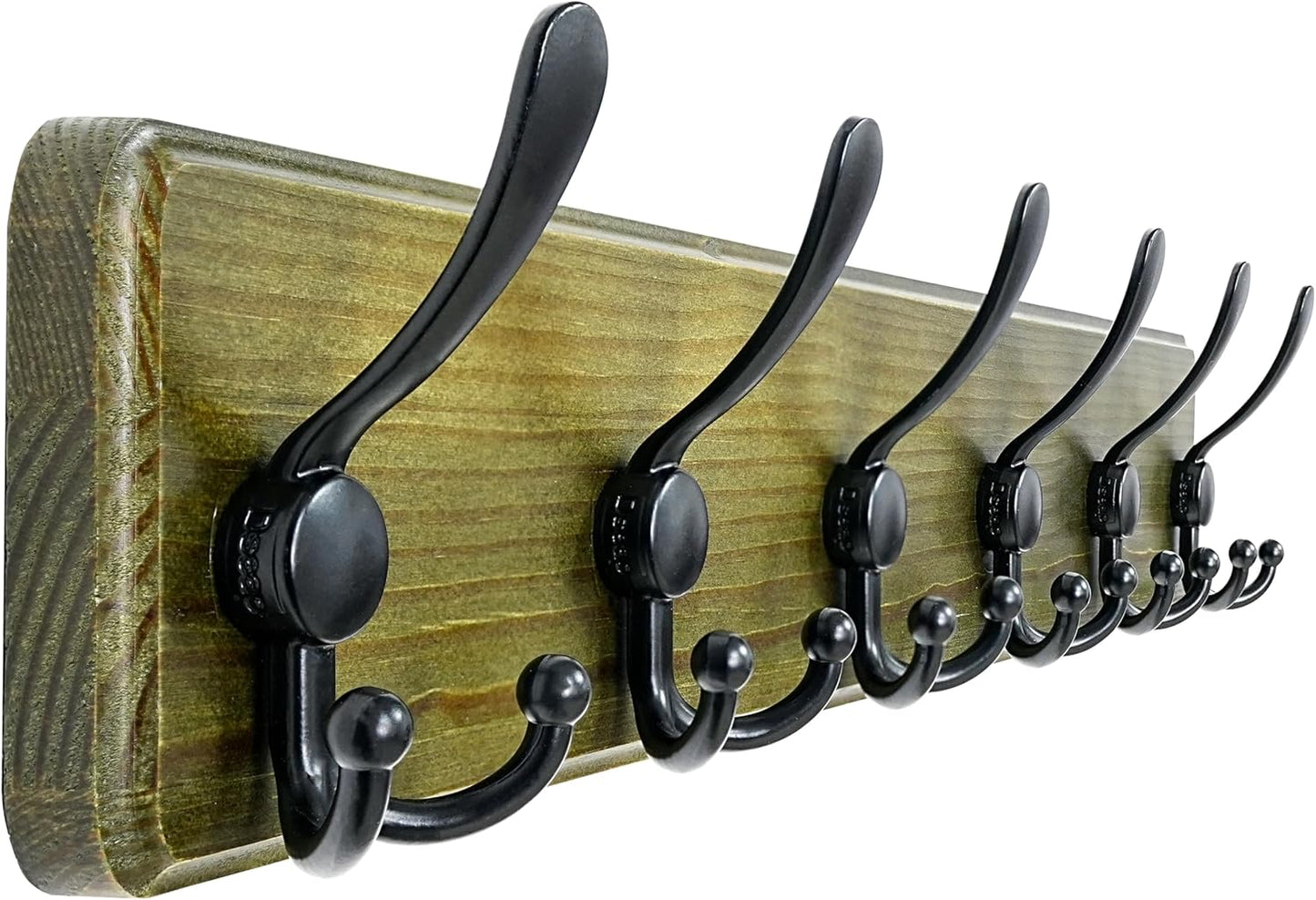 Dseap Wall Mounted Coat Rack with 6 Heavy Duty Hooks