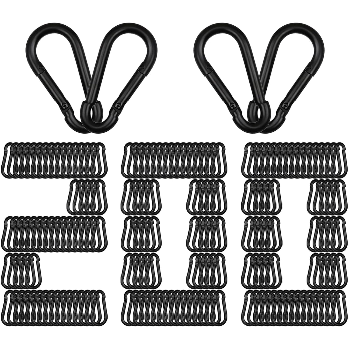 200 PCS M5 Carabiners for Fishing Camping and Outdoor Activities