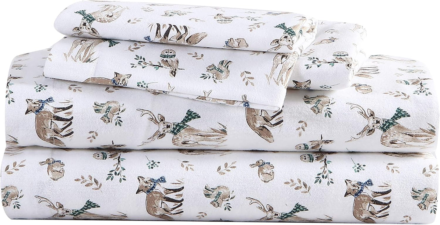 Queen Cotton Flannel Bedding Set for Cozy Home Decor