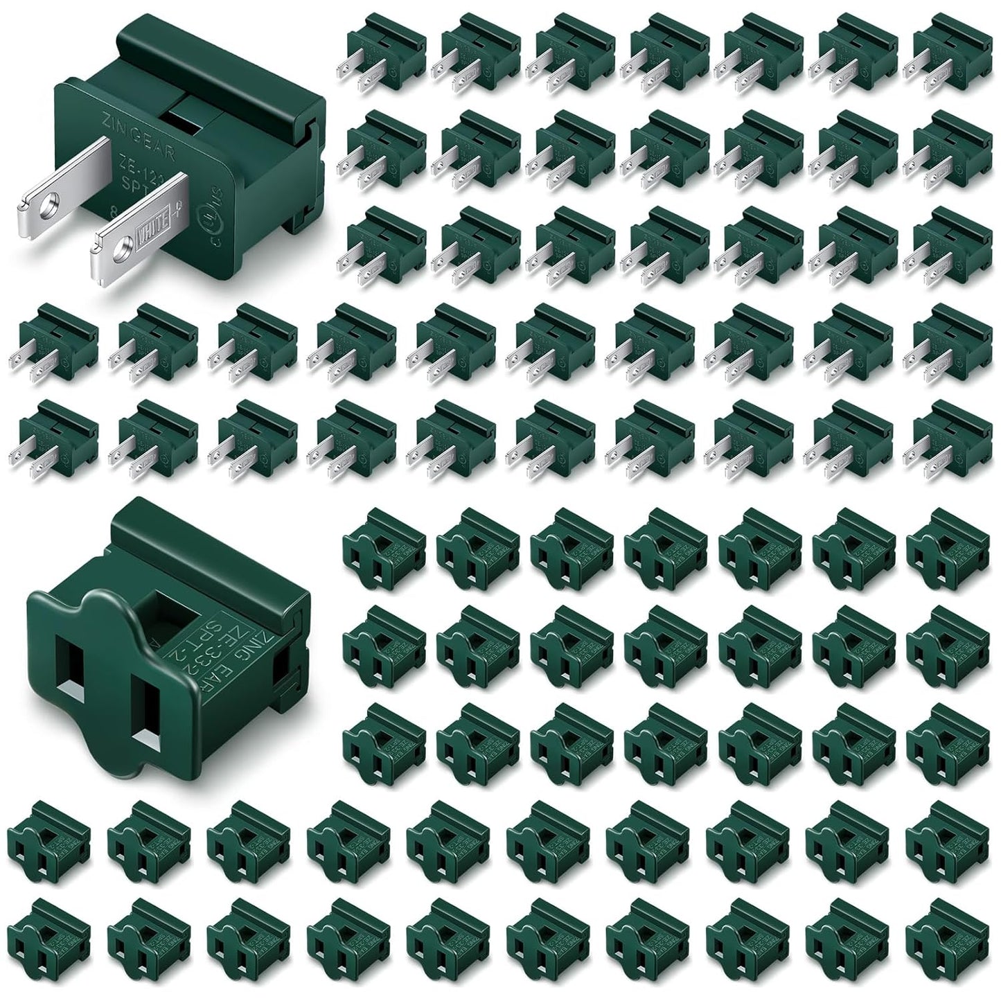 Flutesan Vampire Plugs for Christmas Lights - 100 Pieces Set