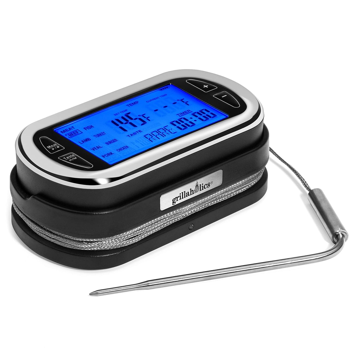 Grillaholics Wireless Meat Thermometer - 200ft Range - Lifetime Warranty