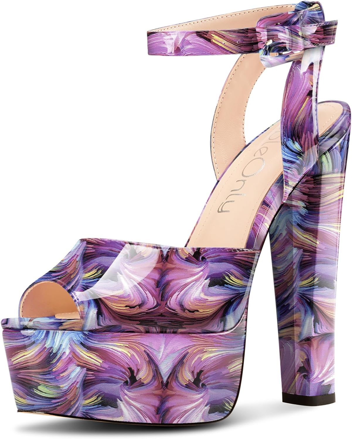 NobleOnly Womens High Block Platform Heel Sandals for Prom