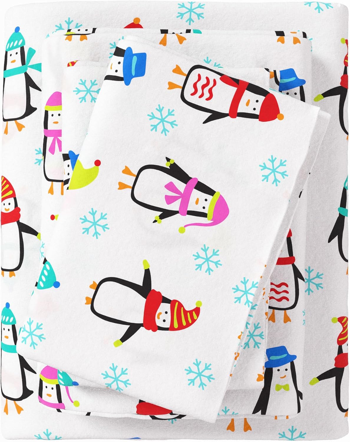 Great Bay Home Christmas Flannel Sheet Set for Cozy Winter Nights
