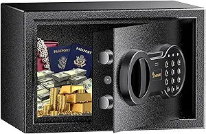 Bonsaii Safe Box for Home with Digital Keypad and Security Features