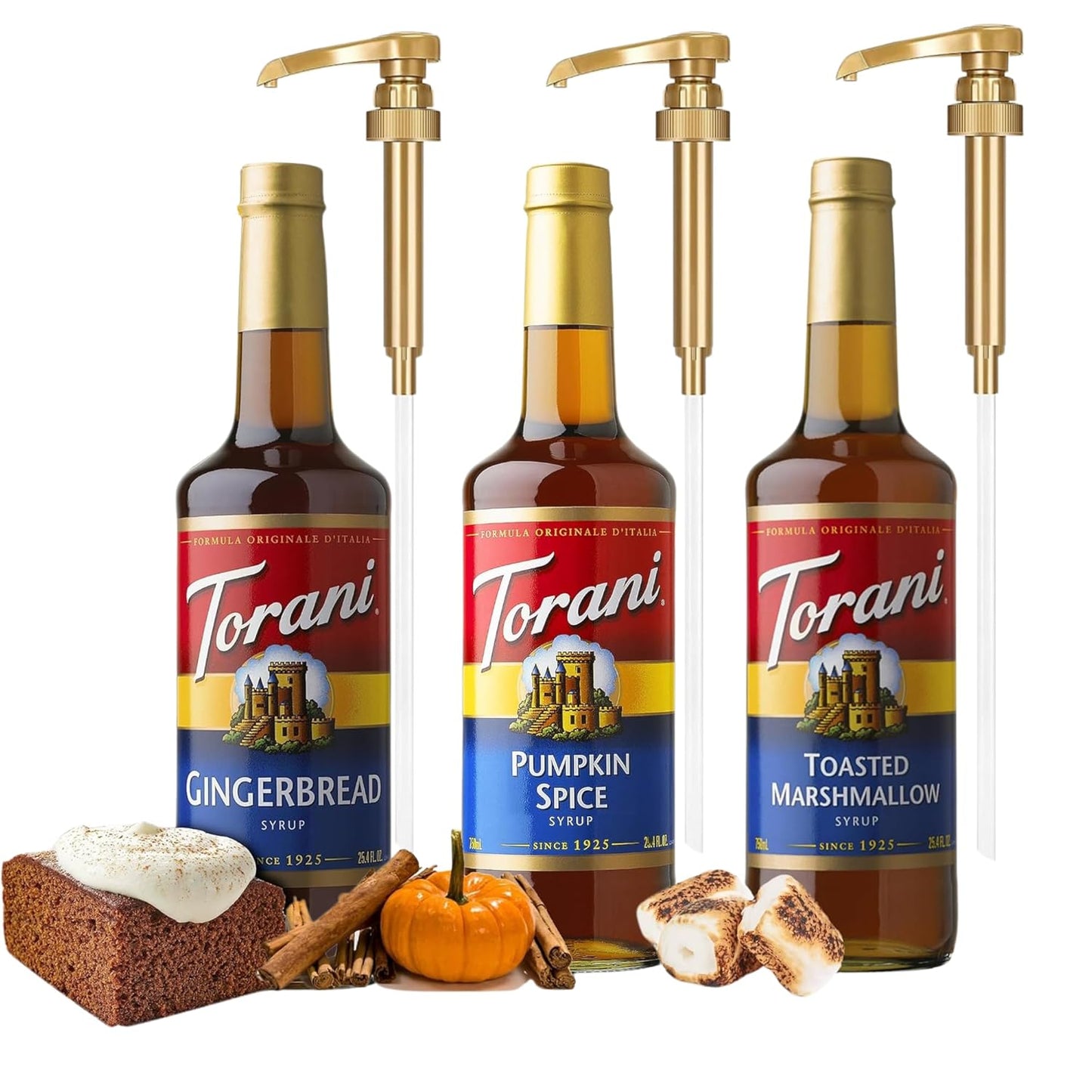Winter Holiday Syrup 3 Pack with Gingerbread, Pumpkin Spice & More
