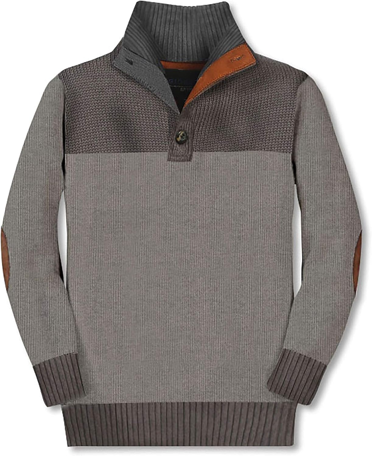 Gioberti Kids Cotton Button Down Sweater with Elbow Patches