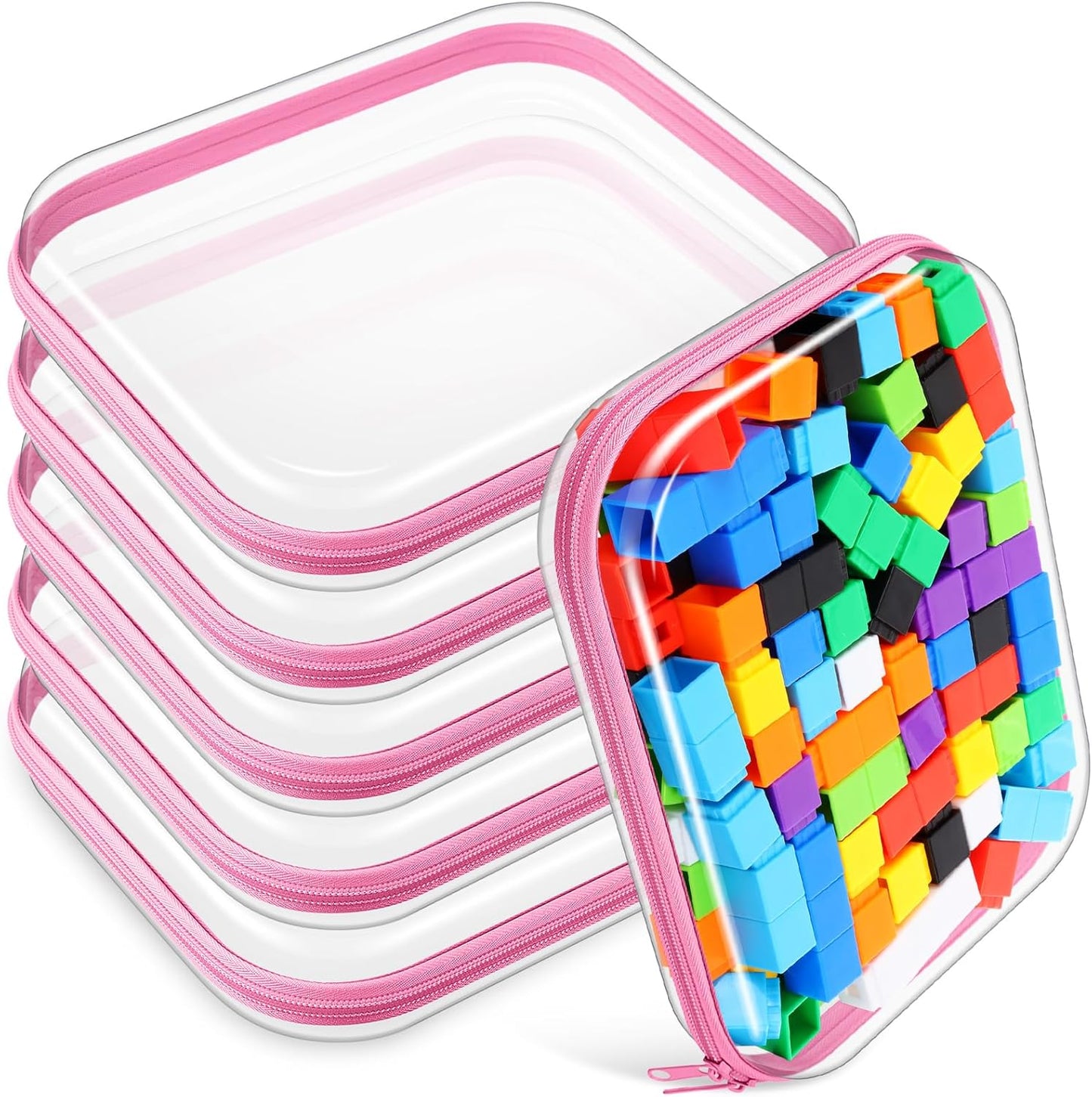 Sanwuta Clear Hard Zipper Case Pencil Pouches for Organizing
