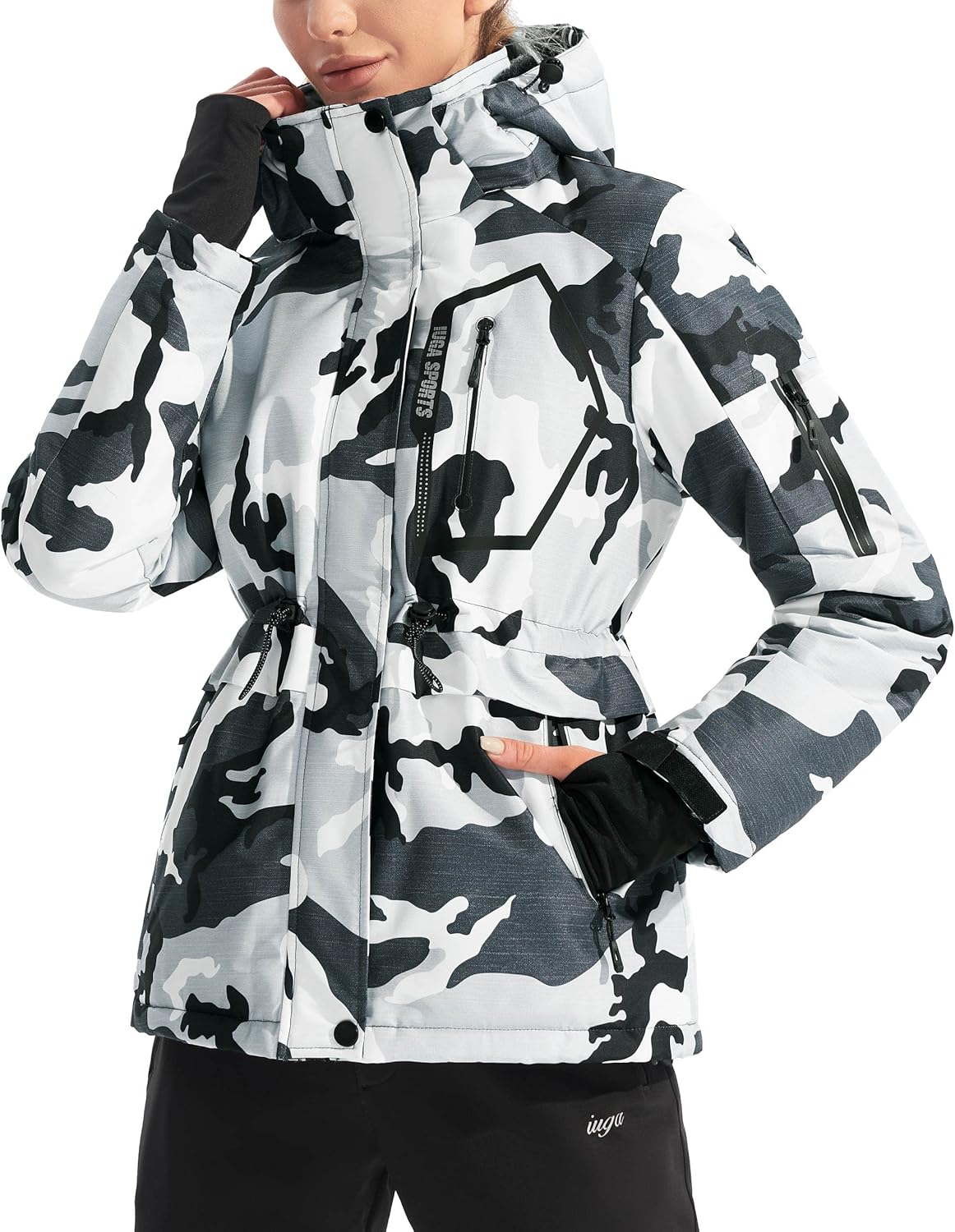 IUGA Waterproof Ski Jacket for Women - Warm Winter Outdoor Gear