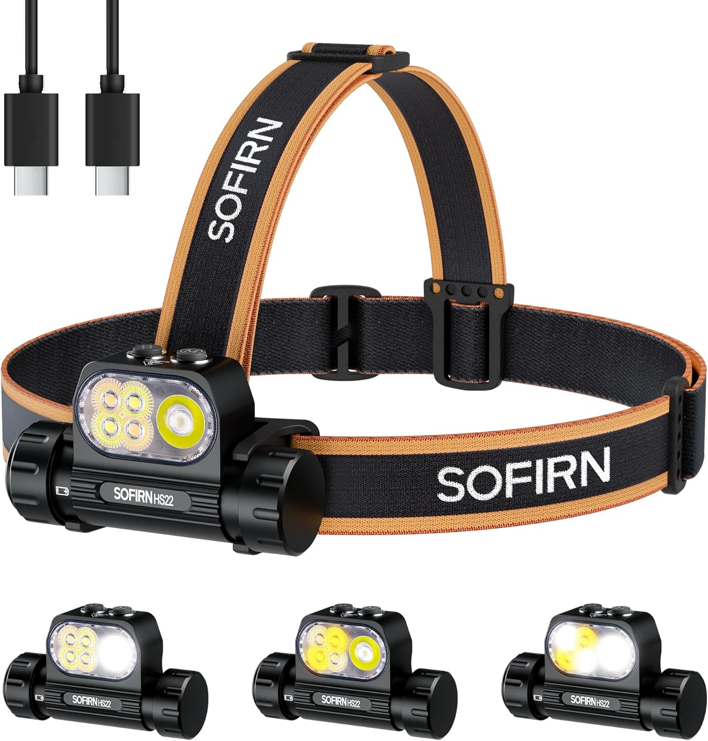 Sofirn HS22 Rechargeable Headlamp with 2500 Lumens Brightness