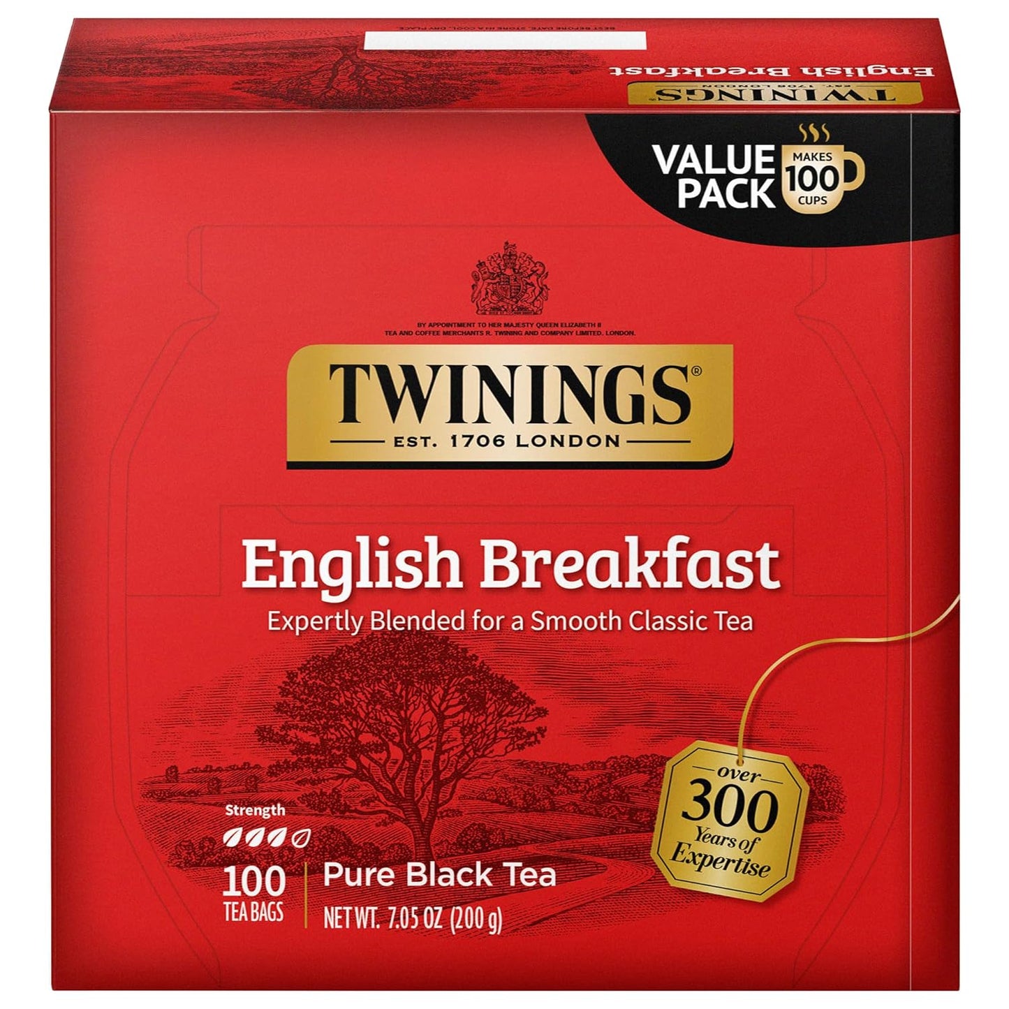 Twinings English Breakfast Tea: Smooth & Robust 100ct