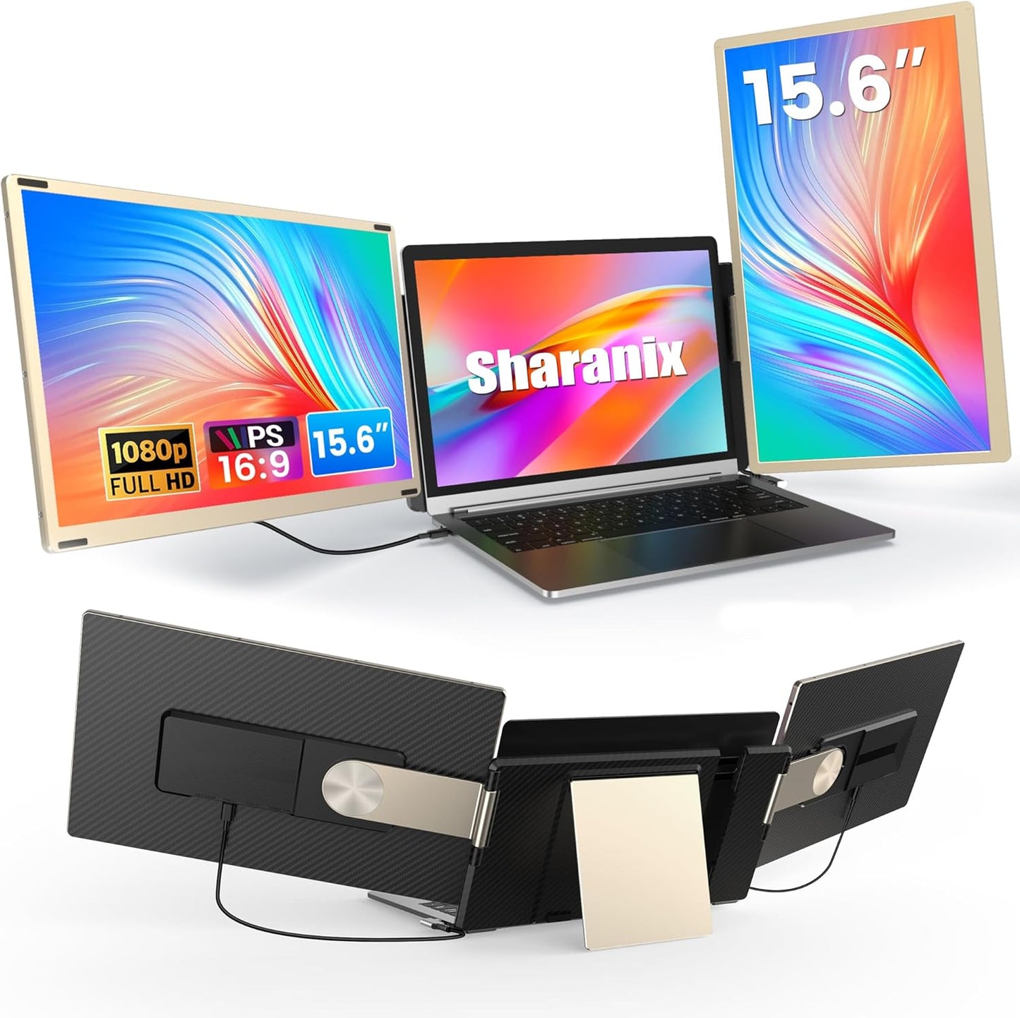 Portable Triple Monitor for 17.3 Laptop