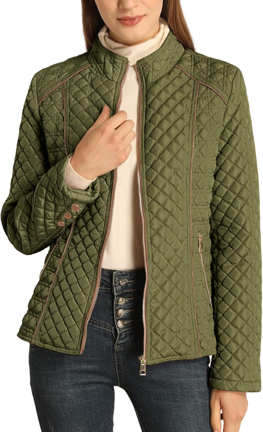 Lightweight Quilted Puffer Jacket for Women by Bellivera