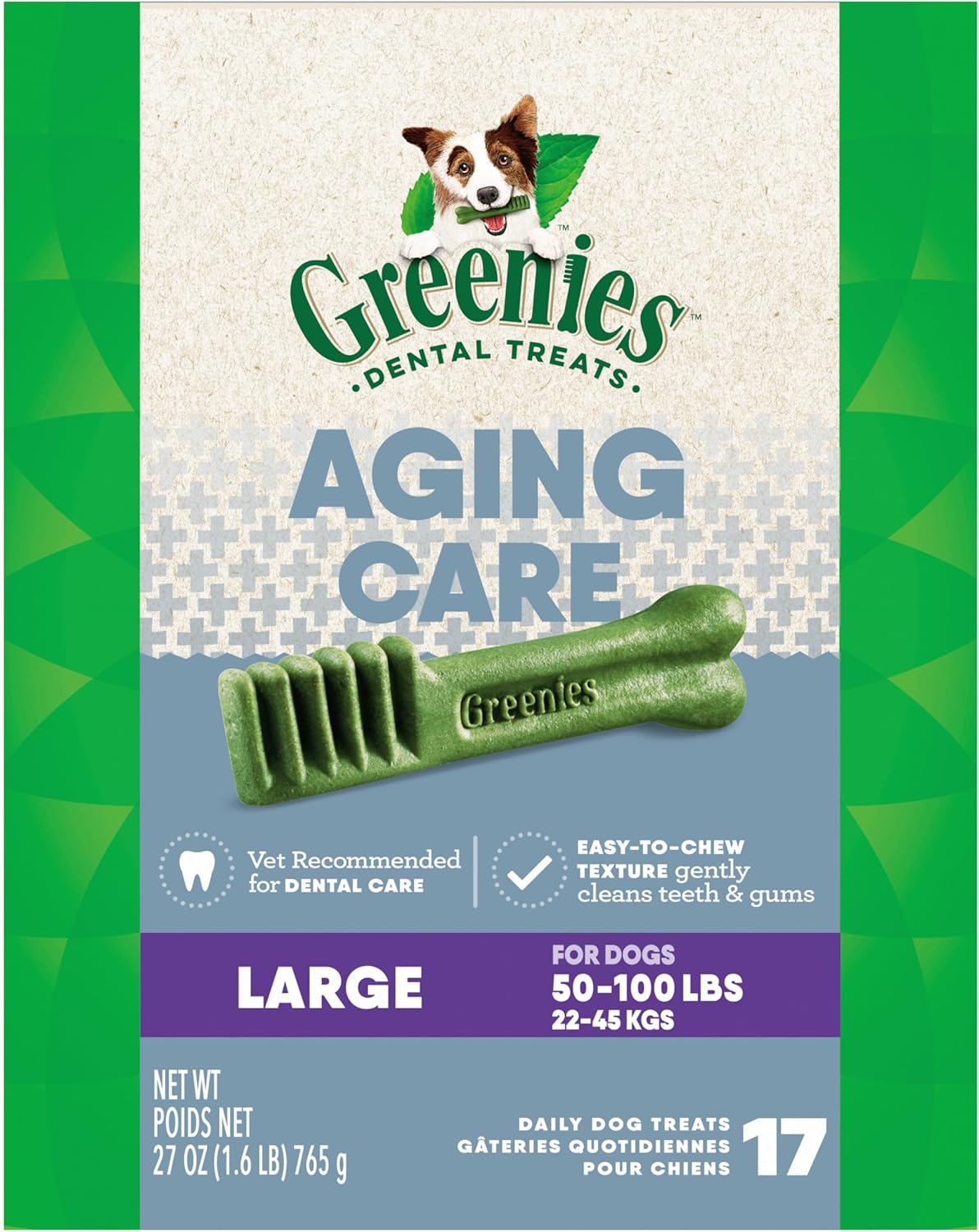 Greenies Aging Care Large Dental Dog Treats for Senior Dogs