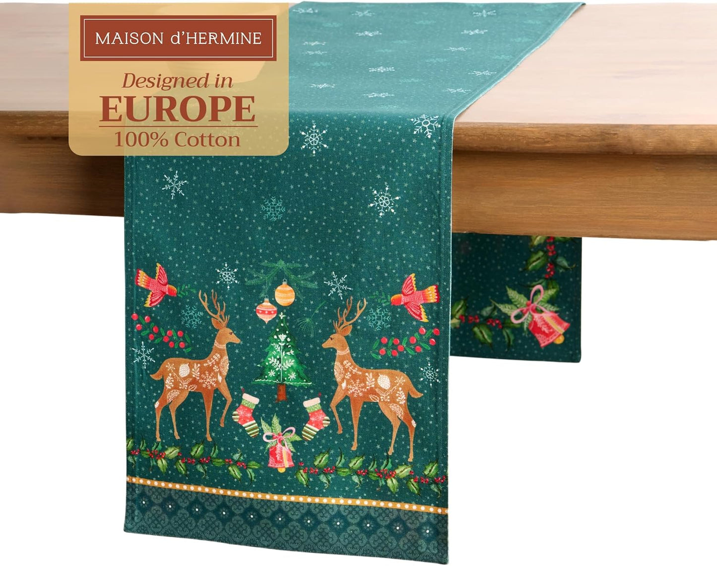 Maison d' Hermine 100% Cotton Table Runner for Home Decor