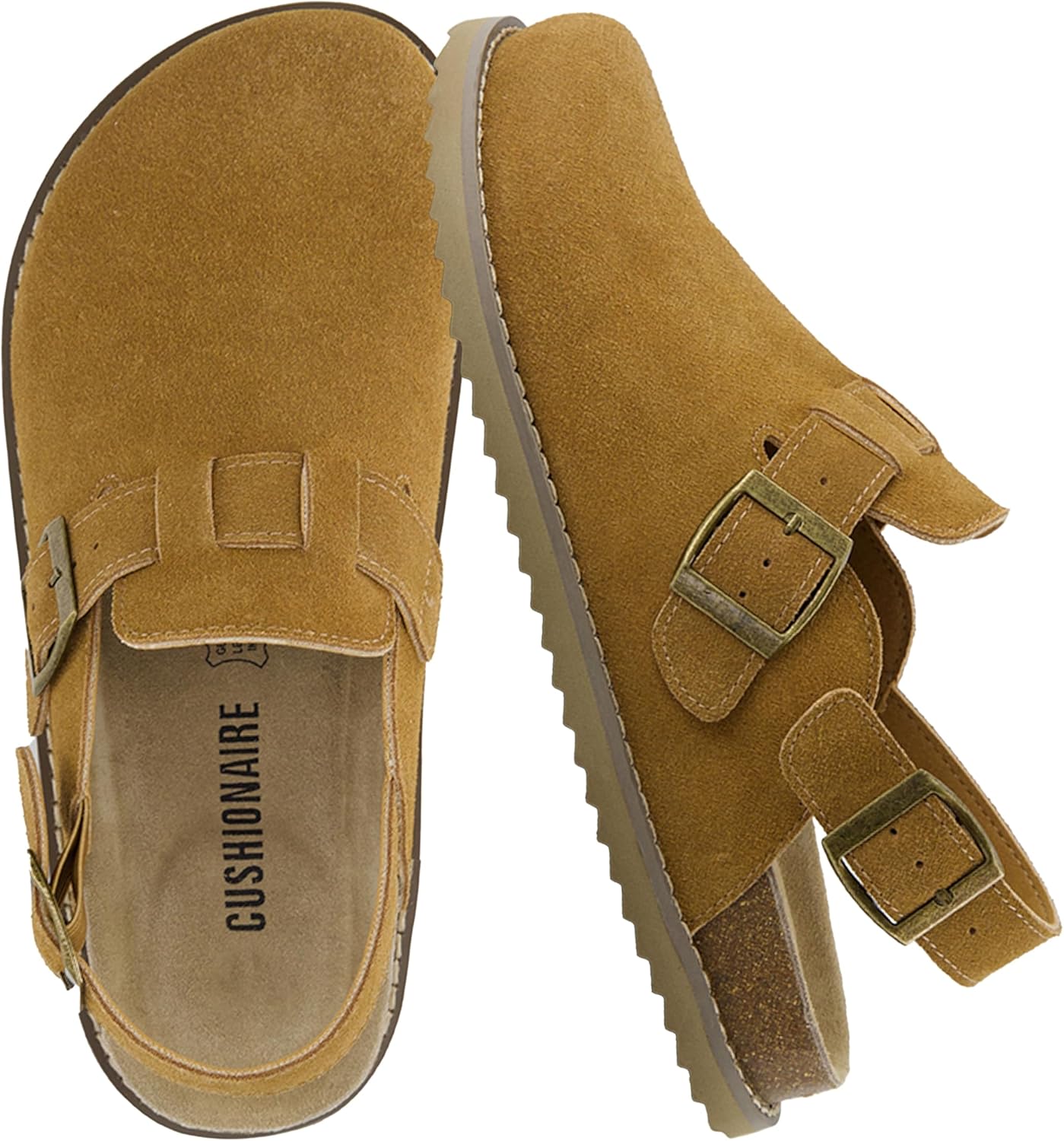 CUSHIONAIRE Brooklyn Women's Suede Clogs for Comfort and Style