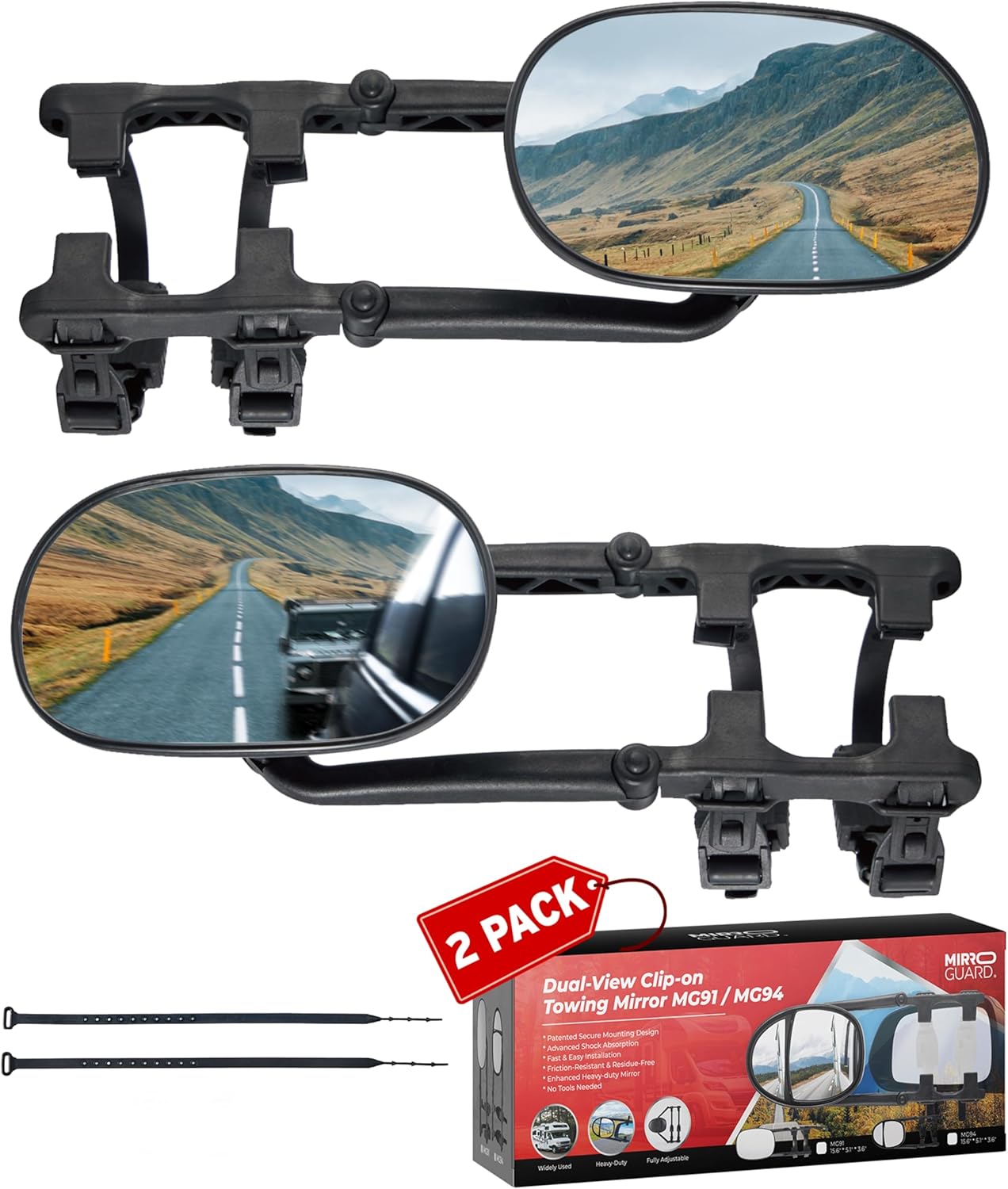Extended Towing Mirrors for Safe Towing with Enhanced Visibility