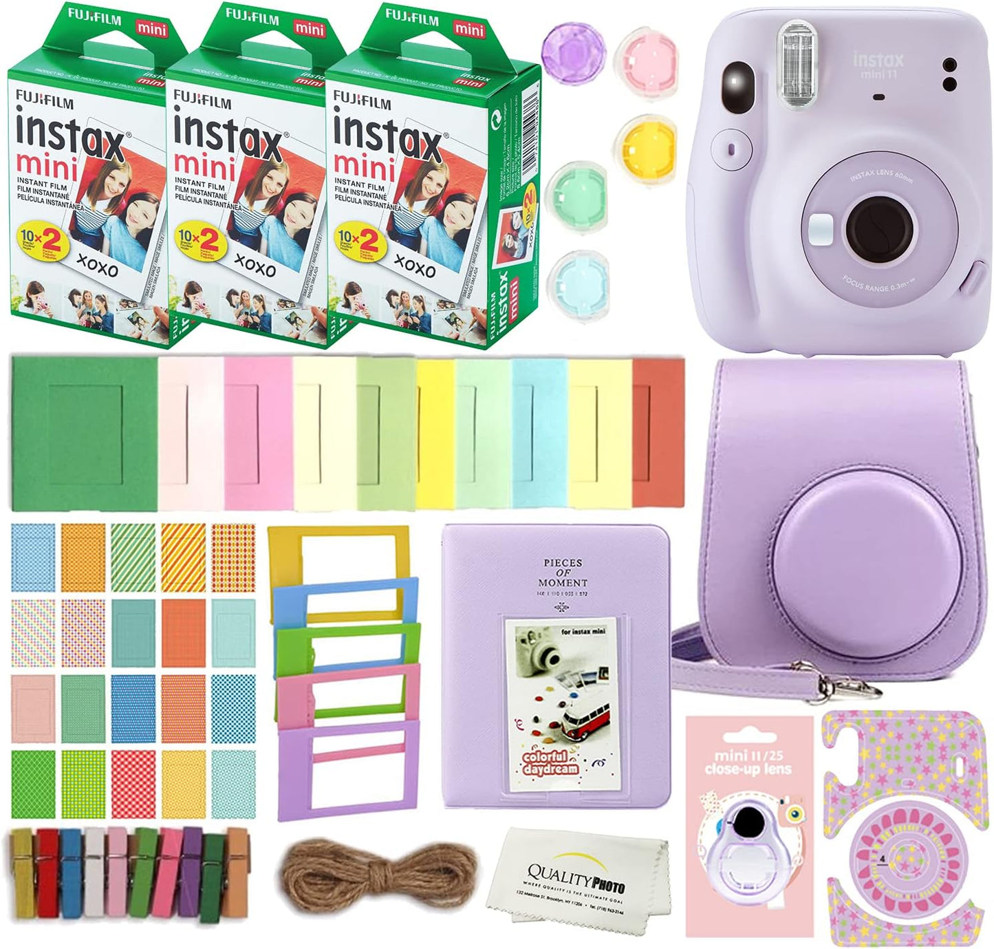 Fujifilm Instax Mini 11 Bundle: Capture Memories in Lilac