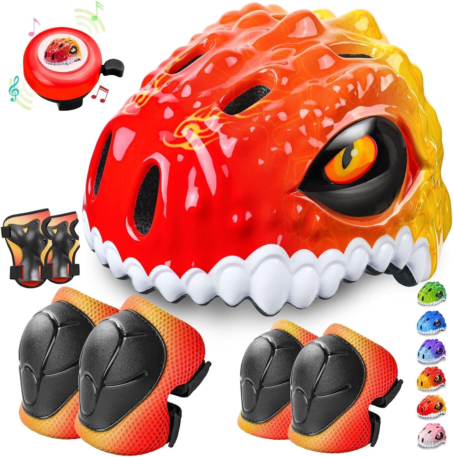Toddler Kids Bike Helmet Set with Protective Gear for Safety
