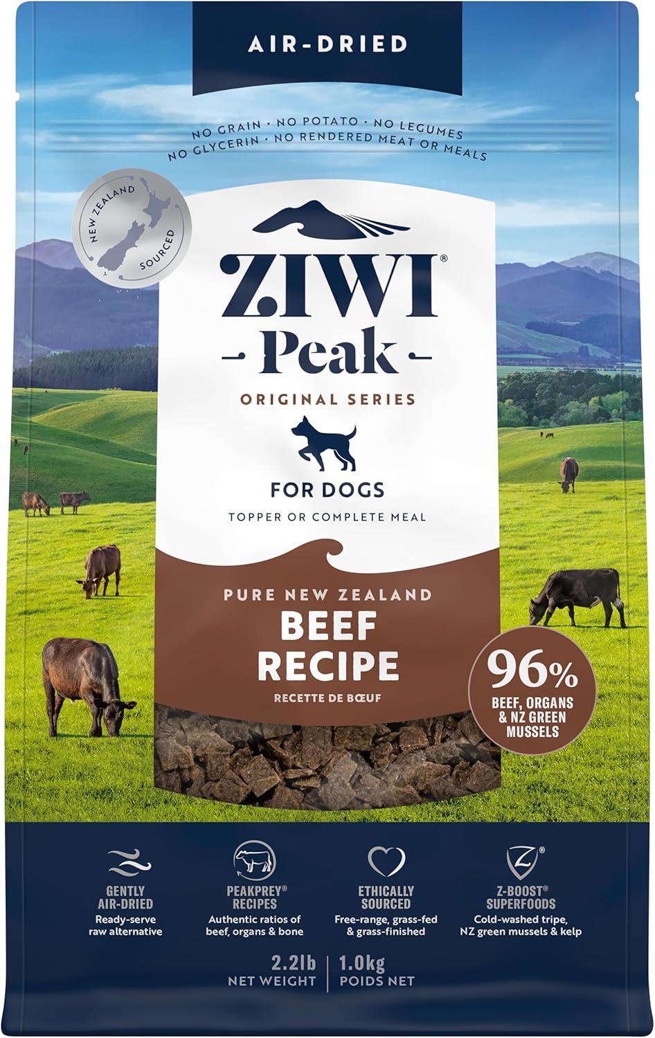 ZIWI Peak Air-Dried Dog Food Beef - High Protein Grain Free