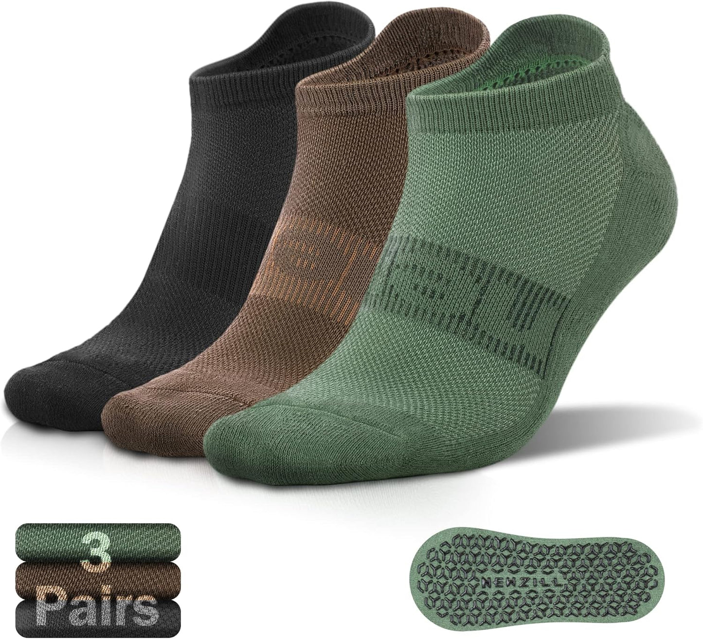 NEWZILL Non-Slip Yoga Socks: Grip for All!