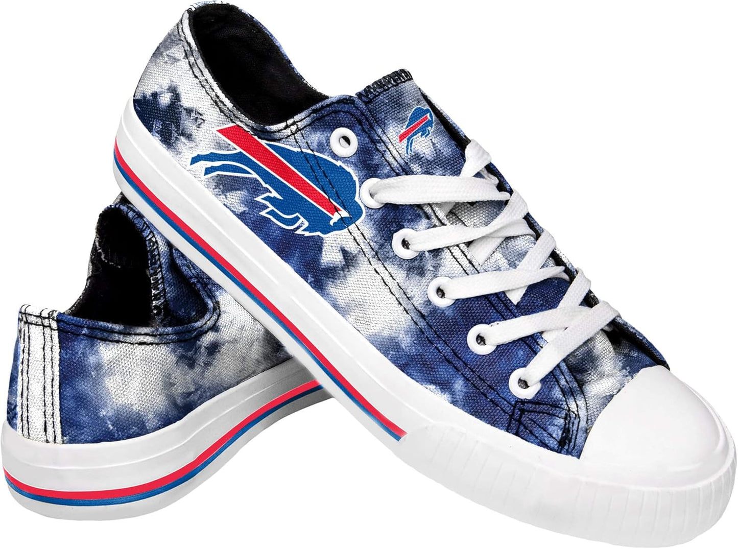 FOCO Women's NFL Team Logo Glitter Low Top Sneakers for Fans