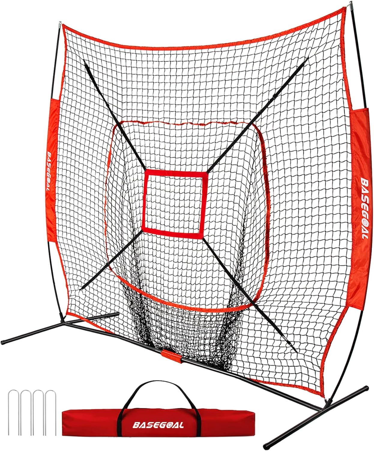 7ft 7in Baseball Softball Practice Net for Hitting and Pitching