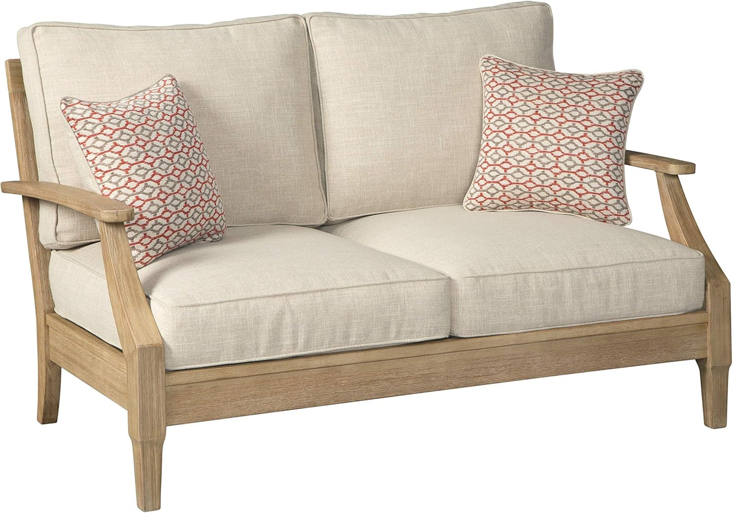 Clare View Coastal Outdoor Loveseat with Cushions and Style